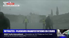 Retraites: plusieurs manifestations en cours, des tensions à Nantes