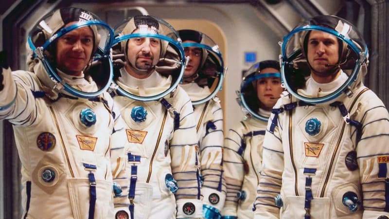 Olivier Baroux, Kad Merad, Marina Foïs et Guillaume Canet dans "Un ticket pour l'espace"