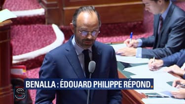 Edouard Philippe face au Sénat.