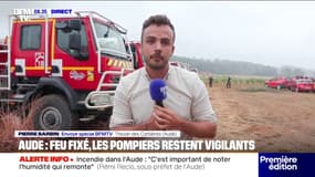 Feu fixé dans l’Aude: les pompiers toujours vigilants traitent les points chauds 