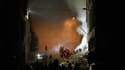 Les marins-pompiers de Marseille interviennent après l'explosion d'un immeuble à Marseille, le 9 avril 2023