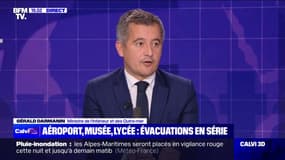 Fausses alertes: "Il y a eu 18 interpellations par les services de police depuis les 48 dernières heures, essentiellement des mineurs", indique Gérald Darmanin