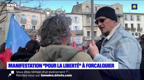 Une centaine de personnes réunies pour une manifestation "pour la liberté" à Forcalquier