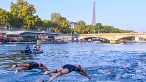 Les féminines sur le test event du triathlon de Paris 2024