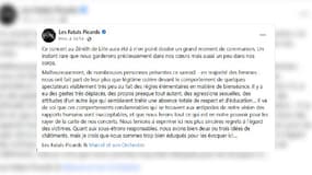 Les Fatals Picards ont relayé les témoignages de femmes victimes d'agressions sexuelles lors de leur concert à Lille. 