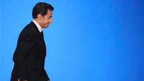 Le bilan de Nicolas Sarkozy après trois ans à l'Elysée est jugé mauvais par 69% des Français et ils sont 74% en moyenne à désapprouver son action dans dix domaines jugés principaux, selon un sondage BVA pour Canal+. /Photo prise le 5 mai 2010/REUTERS/Lion