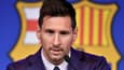Lionel Messi le 8 aôut 2021 au stade du Camp Nou à Barcelone en Espagne.  