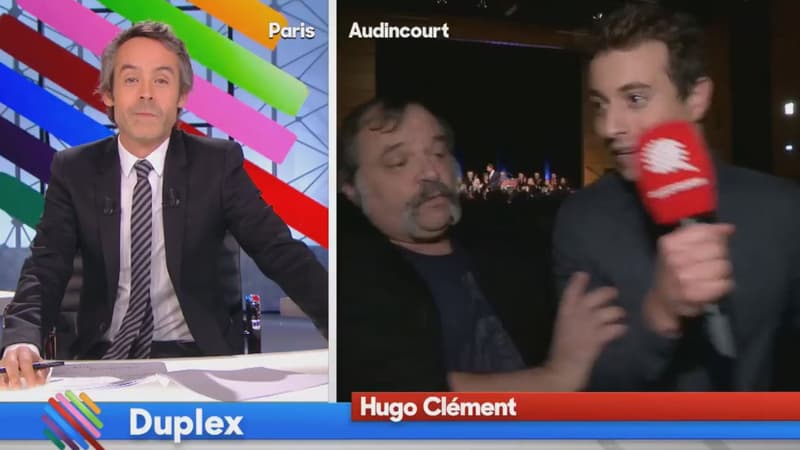 Hugo Clément malmené par un militant à un meeting de Valls