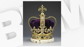 Une photo non datée publiée par le palais de Buckingham à Londres, le 3 décembre 2022, montre la couronne de Saint Edouard, qui devrait être portée par le roi Charles III lors de son couronnement le 6 mai 2023. 