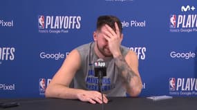 Luka Doncic en conférence de presse après OKC-Dallas, le 9 mai 2024