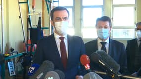 Le ministre de la Santé Olivier Véran et le maire de Nice Christian Estrosi.