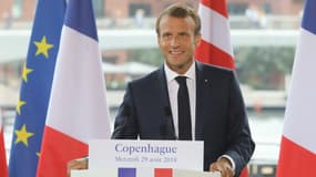 Emmanuel Macron lors de son discours à Copenhague, le 29 août.
Ludovic MARIN / AFP