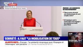 Agnès Pannier-Runacher sur l'énergie: "C'est grâce à la sobriété et à la solidarité européenne que nous pourrons éviter des mesures contraignantes"