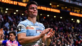 Nolann Le Garrec avec le Racing en avril 2022