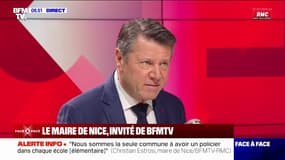 Sécurité à Nice pour les JO: "Je n'ai aucune inquiétude même si nous devons être extrêmement vigilants" assure Christian Estrosi, maire de Nice