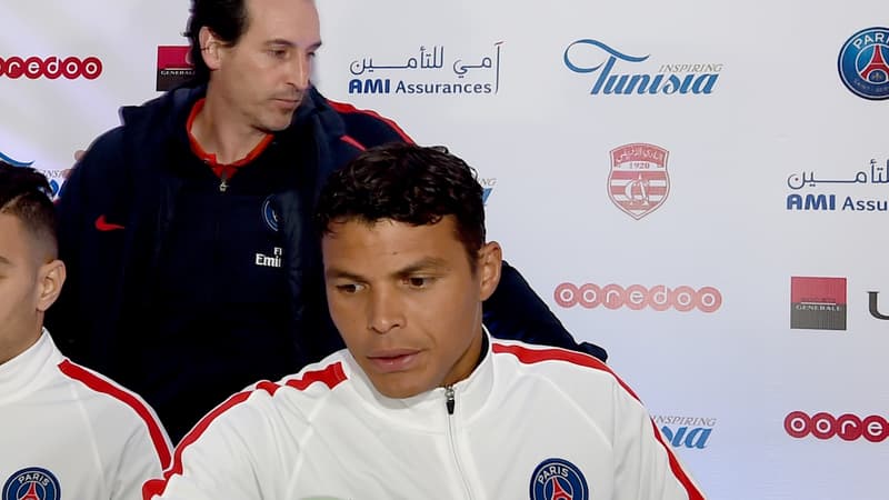 Unai Emery et Thiago Silva