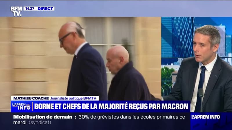 Elisabeth Borne et les chefs de la majorité sont reçus par Emmanuel Macron pour trouver un apaisement