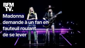 Madonna demande à un fan de se lever en plein concert alors qu'il est en fauteuil roulant