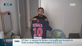Sur RMC, le rêve évieillé du petit Zakaria qui a reçu le maillot de Neymar