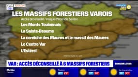 Risques d'incendie: accès déconseillé à six massifs forestiers du Var