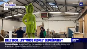 Lille: les statues des "Moss People" en préparation pour la 6e édition de Lille 3000