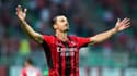 Zlatan Ibrahimovic célèbre un but avec l'AC Milan