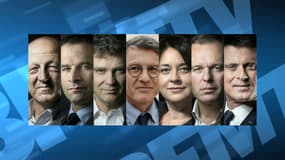 Les sept candidats de la primaire de la gauche pour l'élection présidentielle.