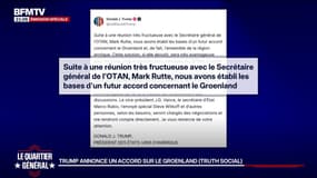 Après une "réunion très fructueuse avec Mark Rutte", Donald Trump annonce avoir "établi les bases d'un futur accord concernant le Groenland"