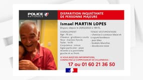 Un septuagénaire est porté disparu en Seine-et-Marne depuis le 20 février 2023.