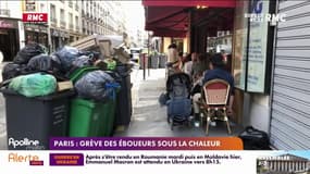 Paris: grève des éboueurs sous la chaleur
