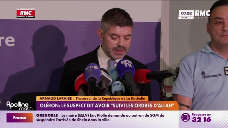 Oléron : le suspect dit avoir "suivi les ordres d'Allah"