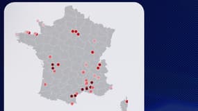 Cartes des records de chaleur en hexagone lors de l'épisode caniculaire de fin juin 2025.