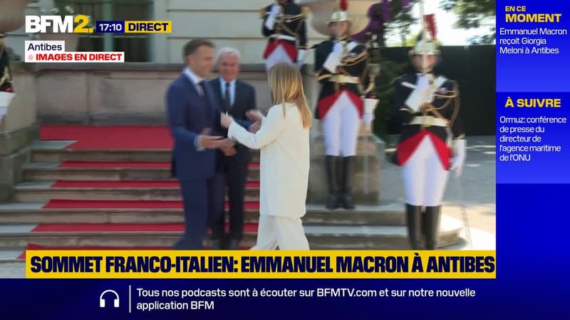Sommet franco-italien: Emmanuel Macron reçoit Giorgia Meloni, à Antibes