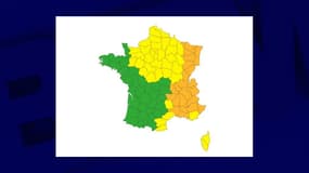 Carte des vigilances orages et canicule le mercredi 20 juillet à 16h