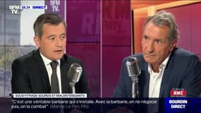 Sur RMC, Gérard Darmanin dénonce "l'irresponsabilité" de Marine Le Pen sur la sécurité