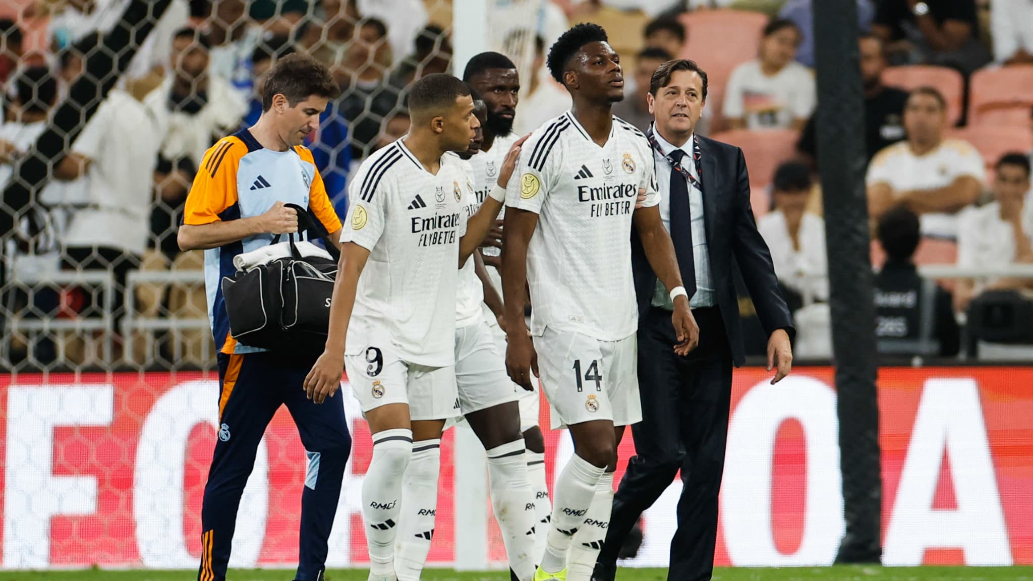 Aurélien Tchouaméni et Kylian Mbappé