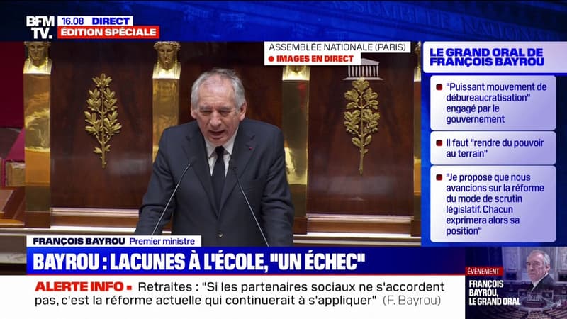 Orientation des élèves: pour François Bayrou, 