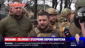 Volodymyr Zelensky s'exprime depuis Boutcha: "Nous souhaitons que le monde entier voit ce qu'il s'est passé, ce qu'ont fait les militaires russes"