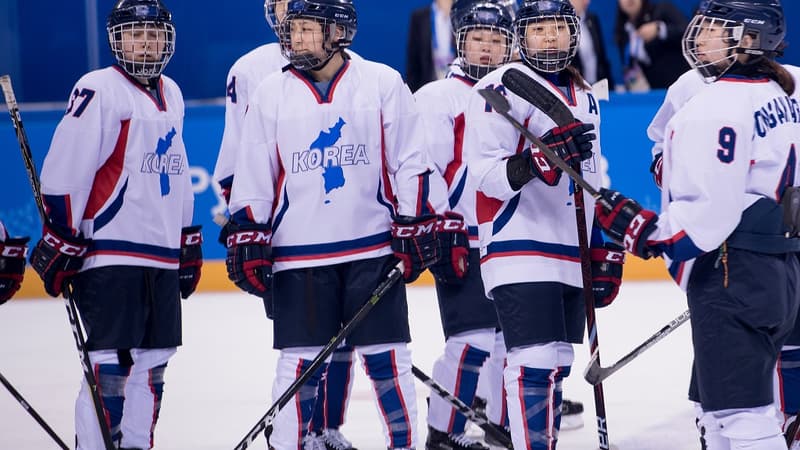 L'équipe de Corée unifiée de hockey