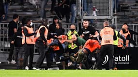 Les incidents à la fin d'Angers-OM