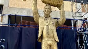 La statue de Marcelo Gallardo devant le Monumental à Buenos Aires