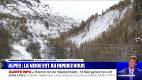 La neige s'est déjà installée dans le sud des Alpes