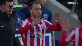 Christian Eriksen entre en jeu avec Brentford, le 26 février 2022