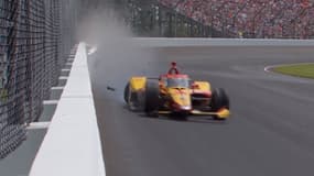 Le crash de Romain Grosjean aux 500 Miles d'Indianapolis 2023