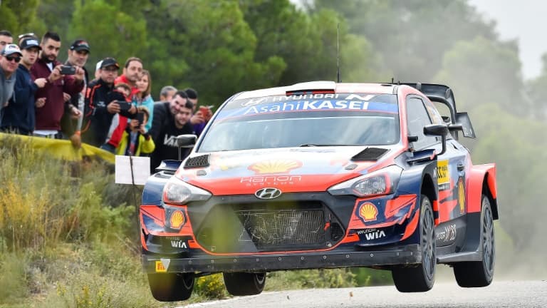 Ott Tänak au rallye de Catalogne, près de Salou, le 15 octobre 2021