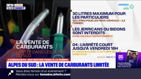 Alpes du Sud: la vente de carburants limitée