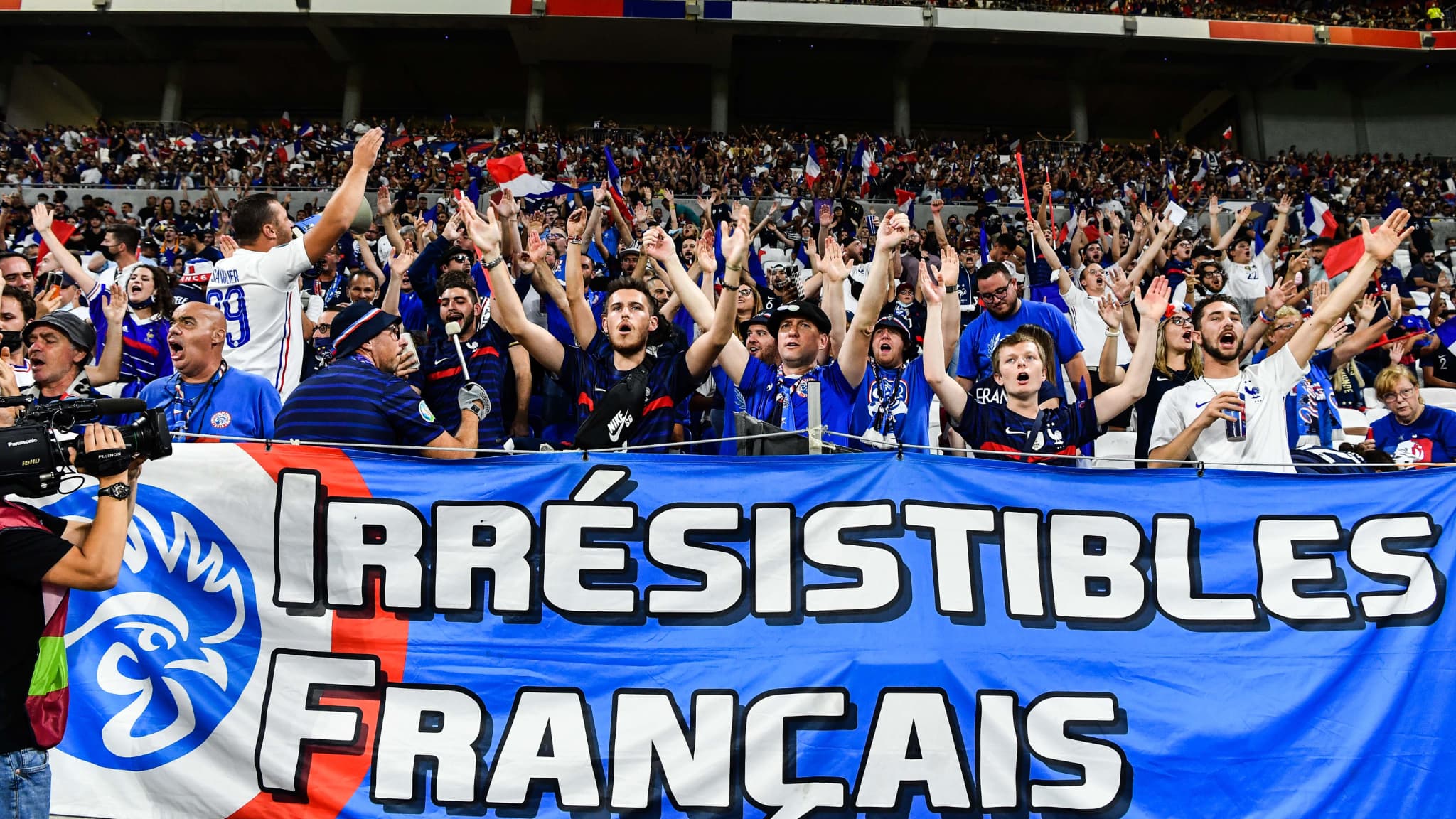 Les Irrésistibles Français lors de France-Finlande, le 7 septembre 2021