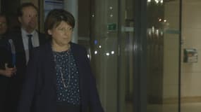 Martine Aubry à sa sortie mardi du tribunal de grande instance de Paris