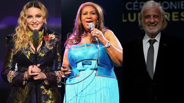 Madonna, Aretha Franklin et Jean-Paul Belmondo
