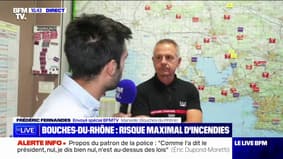 Alerte rouge aux feux de forêts: "On a mis beaucoup de monde sur le terrain" dans les Bouches-du-Rhône explique le colonel Jean-Christophe Martini
